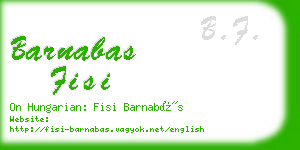 barnabas fisi business card